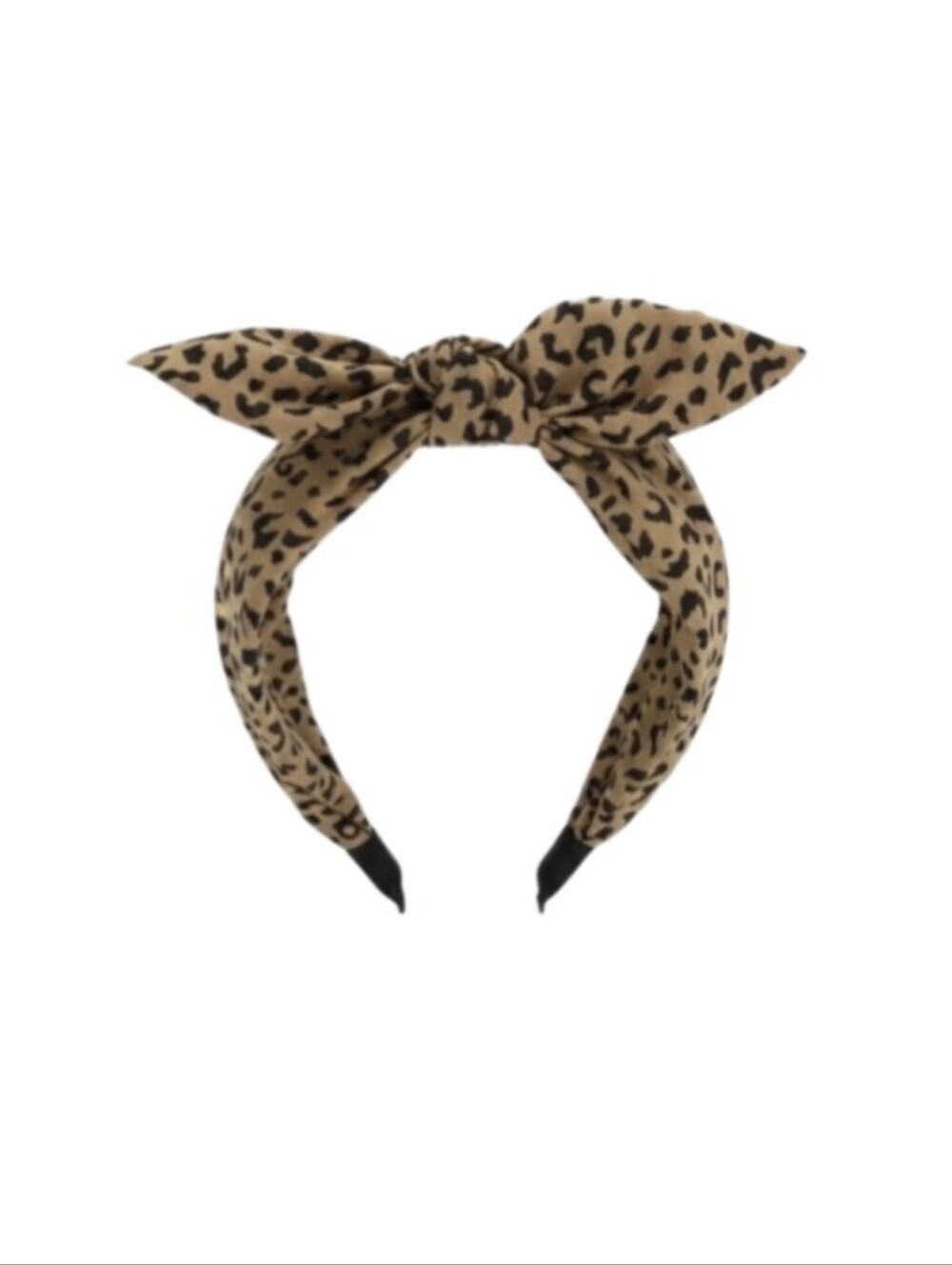 Leopard Print Knot Headband - Brown - Picture 3 of 7